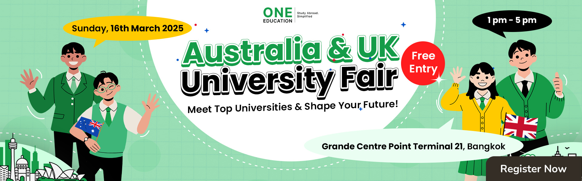 Australia & UK University Fair on 16th March 2025